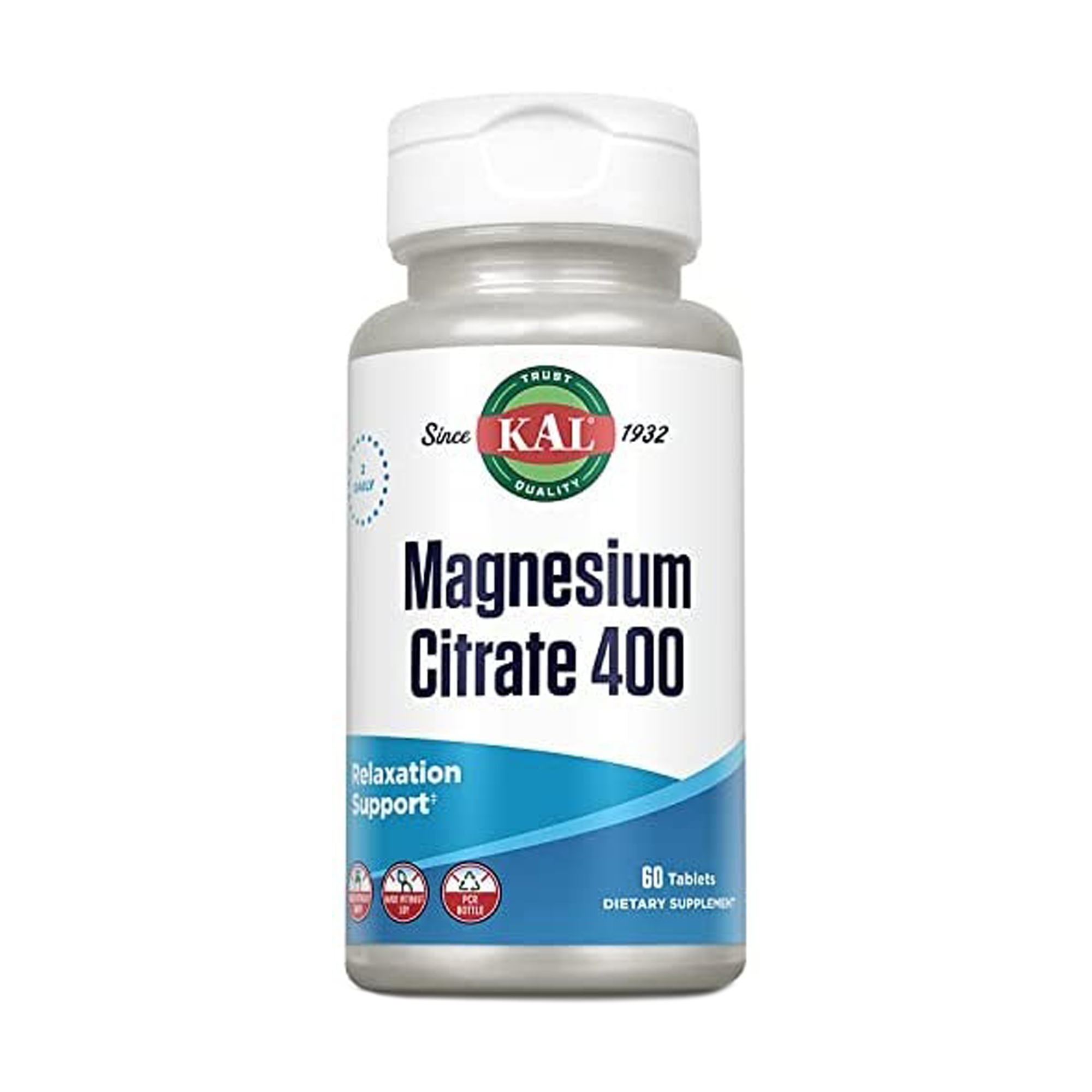 Цитрат магнія KAL Magnesium Citrate 400, 60 таблеток